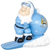 Manchester City Santa Snowboard Gnome