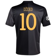 Manchester City UEFA Champions League Away Shirt 2013/14 - Junior with Dzeko 10 printing