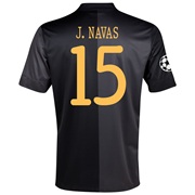Manchester City UEFA Champions League Away Shirt 2013/14 - Junior with J.Navas 15 printing