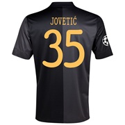Manchester City UEFA Champions League Away Shirt 2013/14 - Junior with Jovetic 35 printing