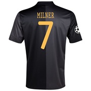 Manchester City UEFA Champions League Away Shirt 2013/14 - Junior with Milner 7 printing