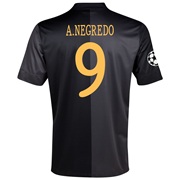 Manchester City UEFA Champions League Away Shirt 2013/14 with A.Negredo 9 printing
