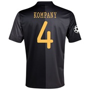 Manchester City UEFA Champions League Away Shirt 2013/14 with Kompany 4 printing