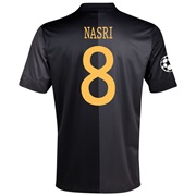 Manchester City UEFA Champions League Away Shirt 2013/14 with Nasri 8 printing