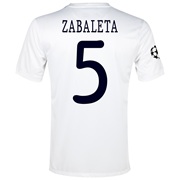 Manchester City UEFA Champions League Cup Away Shirt 2013/14 White with Zabaleta 5 printing