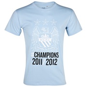 Manchester City Winners T-Shirt - Sky - Older Boys