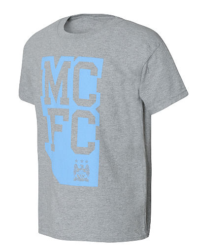 Official Team Manchester City Block T-Shirt Junior