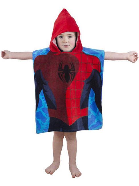 Spiderman City Hooded Towel Poncho