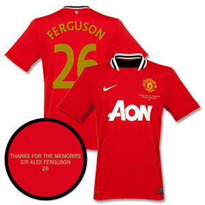 11-12 Man Utd Home Sir Alex Ferguson Commemorative Shirt