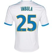 Olympique de Marseille Home Shirt SS 2013/14 - Mens White with Imbula 25 printing