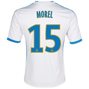 Olympique de Marseille Home Shirt SS 2013/14 - Womens White with Morel 15 printing