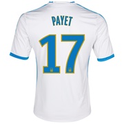 Olympique de Marseille Home Shirt SS 2013/14 - Womens White with Payet 17 printing
