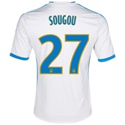 Olympique de Marseille Home Shirt SS 2013/14 - Womens White with Sougou 27 printing