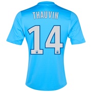 Olympique de Marseille Third Shirt 2013/14 - Kids Blue with Thauvin 14 printing