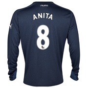 Newcastle United Away Shirt 2013/14- Long Sleeve with Anita 8 printing