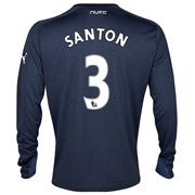Newcastle United Away Shirt 2013/14- Long Sleeve with Santon 3 printing