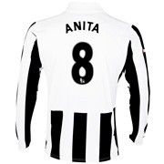 Newcastle United Home Shirt 2013/14 - Long Sleeve with Anita 8 printing