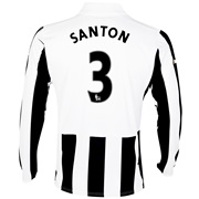 Newcastle United Home Shirt 2013/14 - Long Sleeve with Santon 3 printing