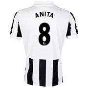 Newcastle United Home Shirt 2013/14 - Outsize with Anita 8 printing