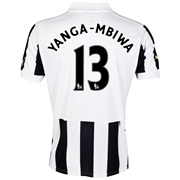 Newcastle United Home Shirt 2013/14 - Outsize with Yanga-Mbiwa 13 printing