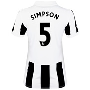 Newcastle United Home Shirt 2013/14- Womens with Simpson 5 printing