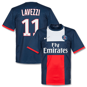 PSG Home Lavezzi Shirt 2013 2014