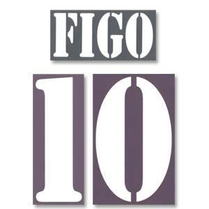 02-03 Real Madrid Away Figo 10 Flex Name and Number