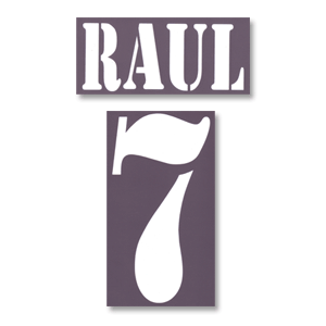 02-03 Real Madrid Away Raul 7 Flex Name and Number