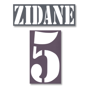 02-03 Real Madrid Away Zidane 5 Flex Name and Number