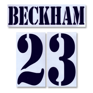 02-03 Real Madrid Home Beckham 23 Flex Name and Number