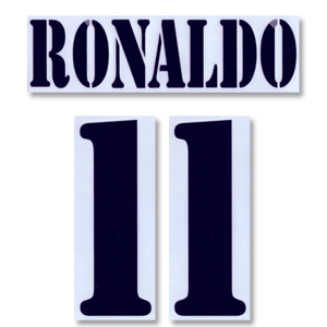 02-03 Real Madrid Home Ronaldo 11 Flex Name and Number