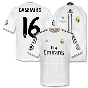 Real Madrid Home Champions League Casemiro Shirt 2013 2014