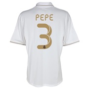 Real Madrid Home Shirt 2011/12 - Kids with Pepe 3 printing