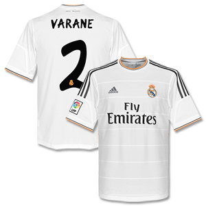 Real Madrid Home Shirt 2013 2014 + Varane 2