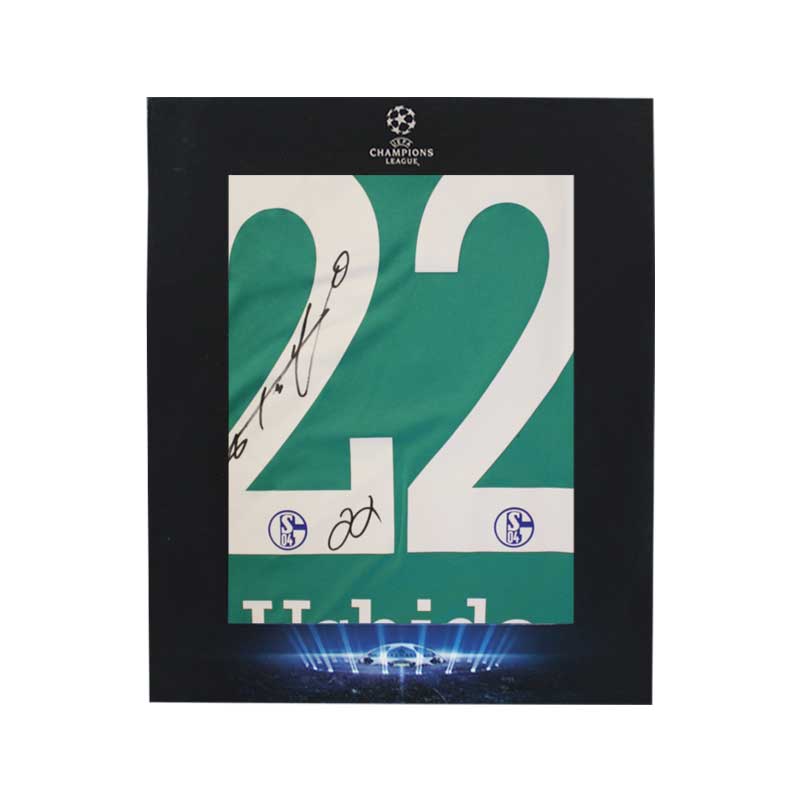 Official UEFA Champions League Atsuto Uchida Signed Schalke Away Shirt in Deluxe Packaging
