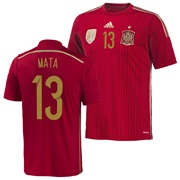 Spain Home Shirt 2013/15 with Mata 13 printing