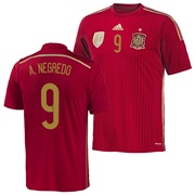 Spain Home Shirt 2013/15 with Negredo 9 printing