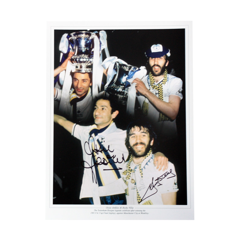 Ricky Villa and Ossie Ardiles Signed Tottenham Photo