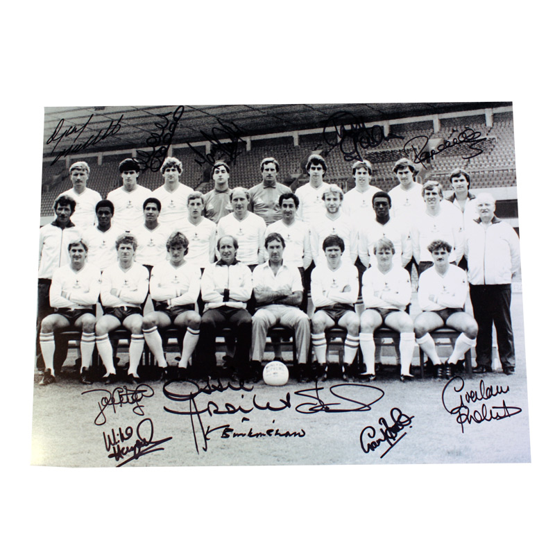 Tottenham Team Photo Signed By 1984 UEFA Cup Winning Team
