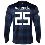 Manchester United UEFA Champions League Away Shirt 2013/14 - Long Sleeved - Kids with Valencia 25 printing