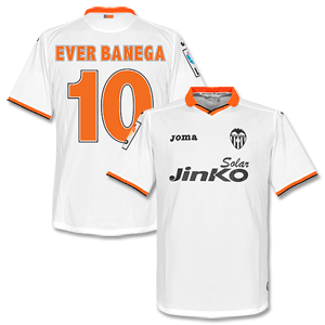 Valencia Home Ever Banega Shirt 2013 2014 (Fan Style Printing)