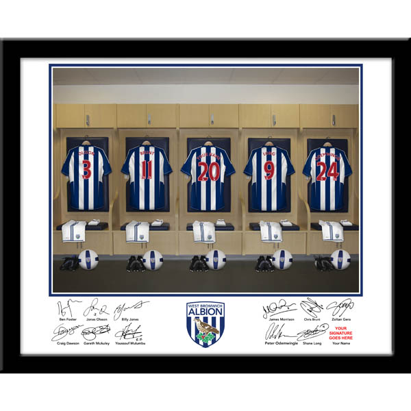 West Bromwich Albion - Personalised Dressing Room Framed Print