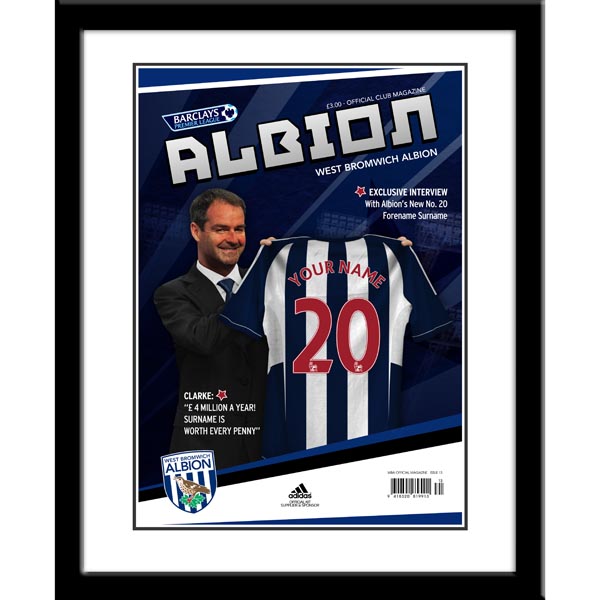 West Bromwich Albion - Personalised Framed Magazine